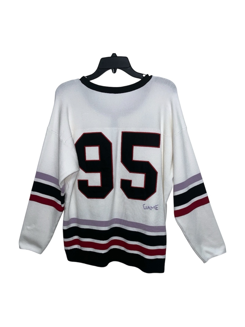 1222.ANTHROPOLOGIE Daily Practice Go Team Embroidered HenleySweater SzM NWT $178 - Picture 9 of 10